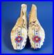 Vintage Native American Beaded Moccasins Medicine Wheel Sun Cross Cheyenne c1880