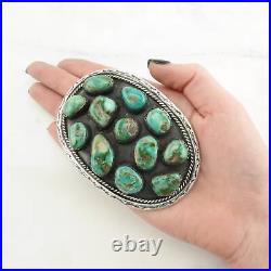 Vintage Native American Blue Green Turquoise Belt Buckle