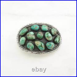 Vintage Native American Blue Green Turquoise Belt Buckle