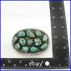 Vintage Native American Blue Green Turquoise Belt Buckle