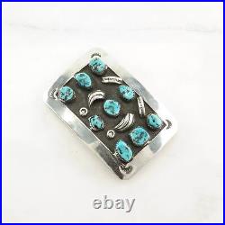 Vintage Native American Blue Turquoise Belt Buckle