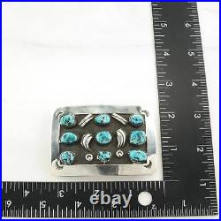 Vintage Native American Blue Turquoise Belt Buckle