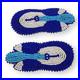 Vintage Native American Blue and White Seed Bead Barrettes Set of Two Matching
