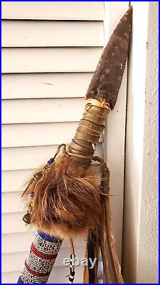 Vintage Native American Buffalo Lance / Spear