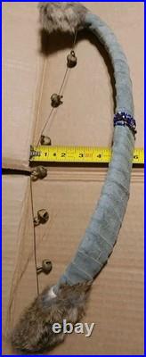Vintage Native American Buffalo Rib Bone Ceremonial Dance Bow. One Of Kind