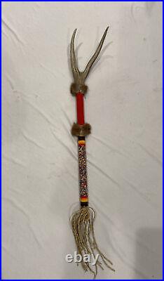 Vintage Native American Ceremonial Antler Stick 24