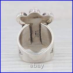 Vintage Native American Coral Ring Sterling Silver Derrick Gordon Navajo Sz 6.75