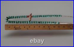 Vintage Native American Cubed Turquoise & Spiny Oyster Shell Bead Necklace 30