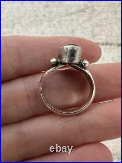 Vintage Native American Deep Turquoise Sterling Ring