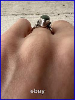 Vintage Native American Deep Turquoise Sterling Ring