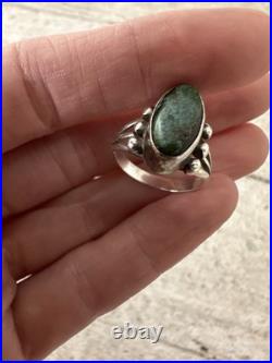 Vintage Native American Deep Turquoise Sterling Ring