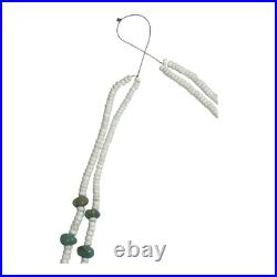 Vintage Native American Double Strand Turquoise Heishi Beaded Necklace