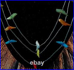 Vintage Native American Fetish Birds 3 Strands Don't take Yourself too Seriously