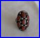 Vintage Native American Genuine Coral Snake Eye Ring by Artist B. Touchin