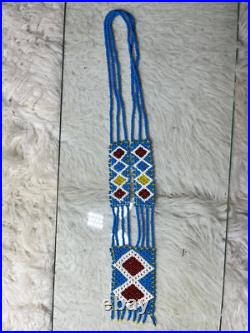 Vintage Native American Glass Beaded Necklace