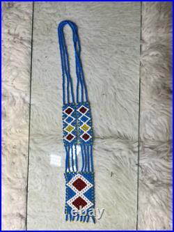 Vintage Native American Glass Beaded Necklace