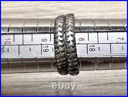 Vintage Native American Hallmarked Sterling Silver Snake Wrap Ring, Size 8.5