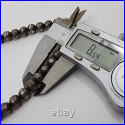 Vintage Native American Handmade Beaded Necklace With Sterling Royston Turquoise