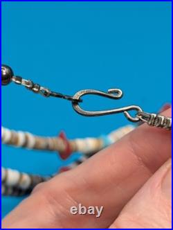 Vintage Native American Heishi Turquoise Coral Nuggets Women's Necklace Jewelry