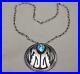 Vintage Native American Hopi Sterling Silver Turquoise Pendant Necklace