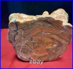 Vintage Native American Indian Chief Swirl Layered Clay Resin Art Sculpture