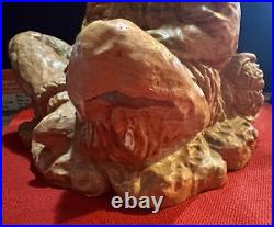 Vintage Native American Indian Chief Swirl Layered Clay Resin Art Sculpture