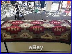 Vintage Native American Indian Navajo Rug Blanket 3' 3.5 x 5' 6 Nila J Begay
