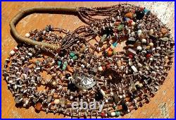 Vintage Native American Indian Necklace 10 Strands Heishi