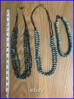 Vintage Native American Indian Necklaces Turquoise