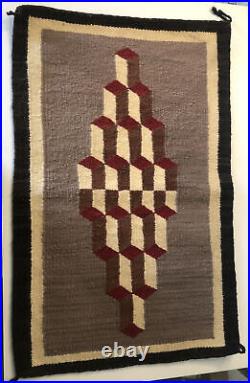 Vintage Native American Indian Woven Rug or Blanket