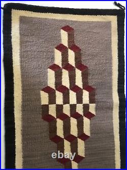 Vintage Native American Indian Woven Rug or Blanket