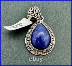 Vintage Native American Indonesia Sterling Silver 925 Blue Lapis Lazuli Pendant