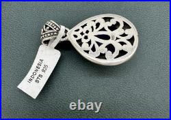 Vintage Native American Indonesia Sterling Silver 925 Blue Lapis Lazuli Pendant