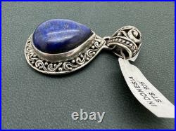 Vintage Native American Indonesia Sterling Silver 925 Blue Lapis Lazuli Pendant