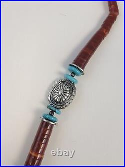Vintage Native American Inspired Heishi Necklace 24