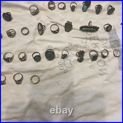 Vintage Native American Jewelry. Lot Of 39