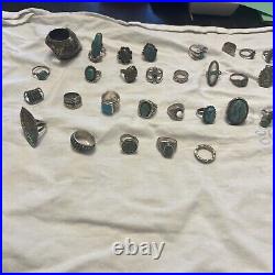 Vintage Native American Jewelry. Lot Of 39