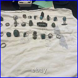 Vintage Native American Jewelry. Lot Of 39