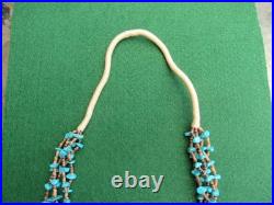 Vintage Native American Kingman Turquoise 5 strand Nugget necklace
