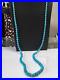 Vintage Native American LONG 38 925 Turquoise Bead & Heishi Bead Necklace A-6