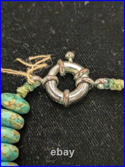 Vintage Native American Large Descending Turquoise Gold Vermeil Closure