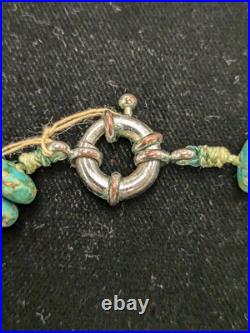 Vintage Native American Large Descending Turquoise Gold Vermeil Closure