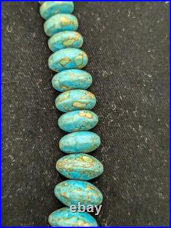 Vintage Native American Large Descending Turquoise Gold Vermeil Closure
