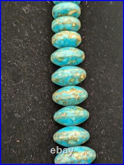 Vintage Native American Large Descending Turquoise Gold Vermeil Closure