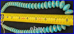 Vintage Native American Large Descending Turquoise Gold Vermeil Closure