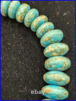 Vintage Native American Large Descending Turquoise Gold Vermeil Closure