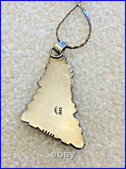 Vintage Native American Large Purple Charoite Sterling Silver Pendant Necklace
