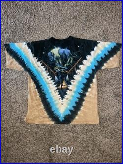 Vintage Native American Liquid Blue 2003 Tie Dye T