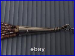 Vintage Native American Multi Strand Sterling Turquoise Horn Beaded Necklace 27