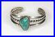 Vintage Native American NAVAJO CERRILLOS Turquoise Sterling Silver Cuff Bracelet